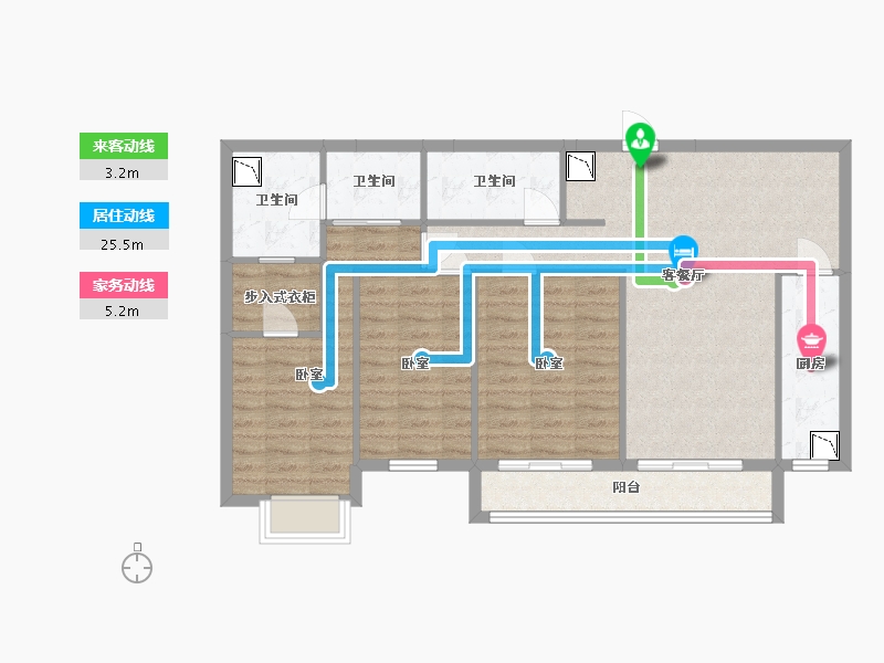 广东省-深圳市-华侨城北站壹号-94.47-户型库-动静线