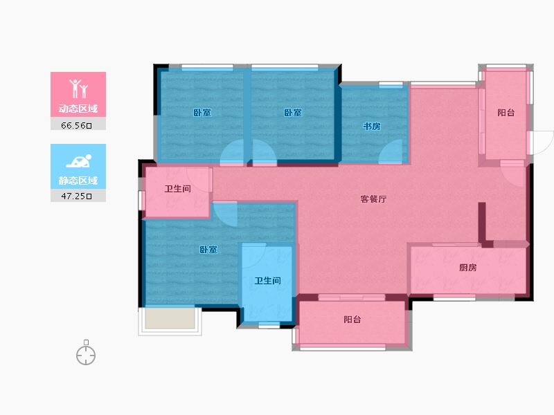 广东省-江门市-江悦城公园里-102.00-户型库-动静分区