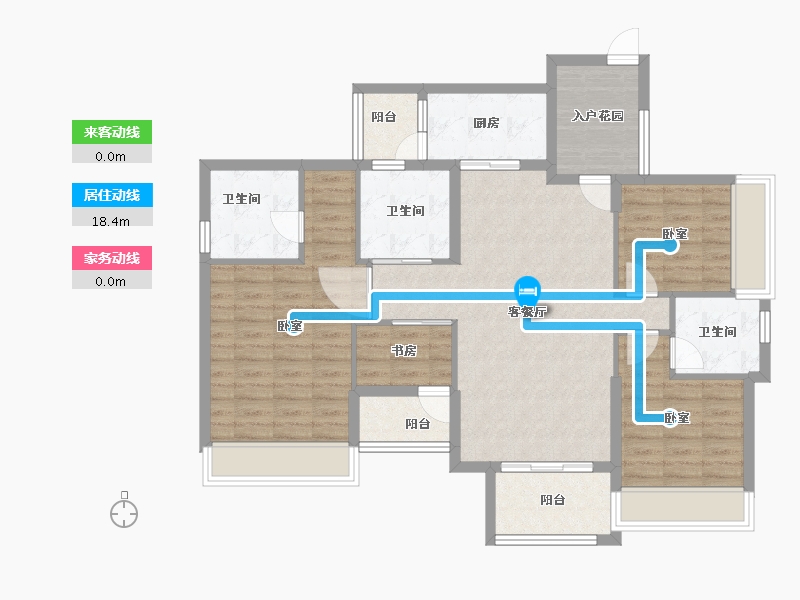 广东省-江门市-博富南湖壹號-107.22-户型库-动静线