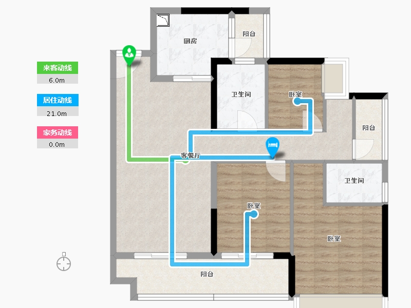 广东省-广州市-滨江首府-95.39-户型库-动静线