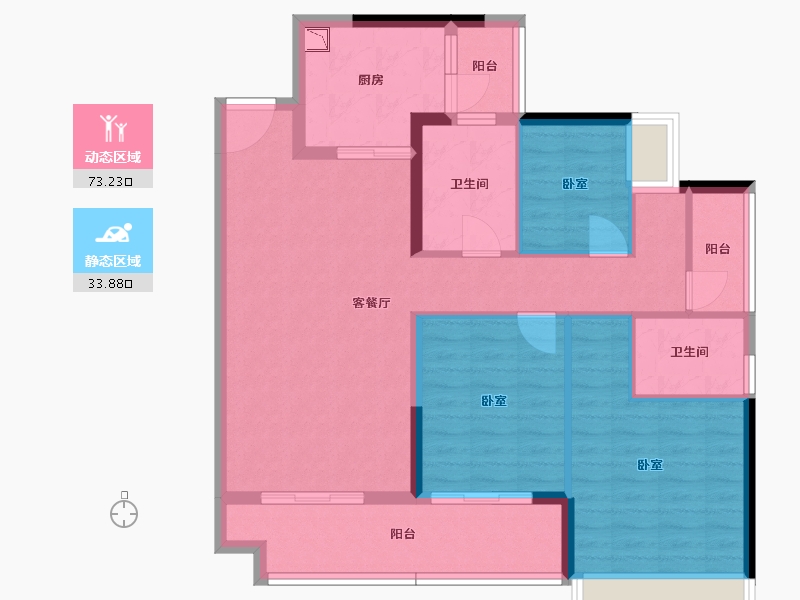 广东省-广州市-滨江首府-95.39-户型库-动静分区