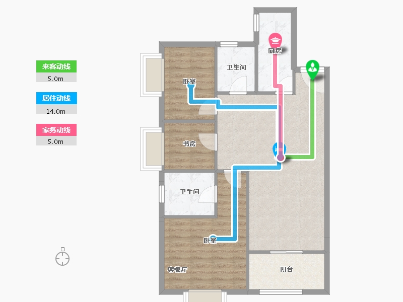 陕西省-西安市-西安深国投中心-77.75-户型库-动静线