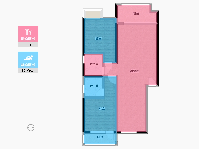 湖南省-郴州市-桂东县汇达豪庭-79.03-户型库-动静分区