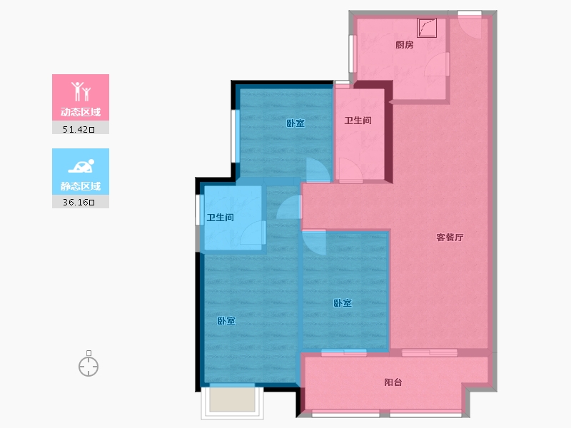 广东省-汕尾市-中骏东维亚时代名都-78.00-户型库-动静分区