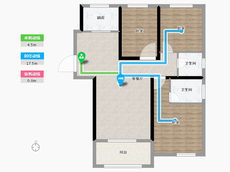 陕西省-西安市-永泽五里州-99.10-户型库-动静线