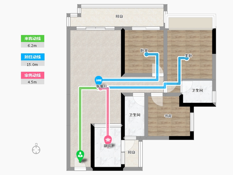 广东省-广州市-碧桂园东华首府-79.15-户型库-动静线