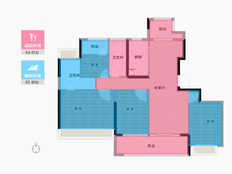 广东省-广州市-广州柳岸晓风-121.89-户型库-动静分区