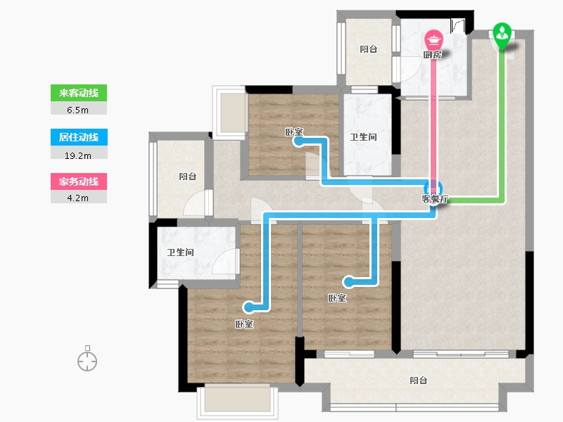 广东省-梅州市-融创奥园玖珑台-97.29-户型库-动静线