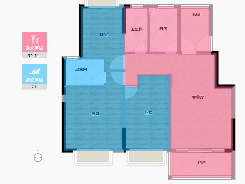 广东省-江门市-世茂•御泉十里-88.00-户型库-动静分区