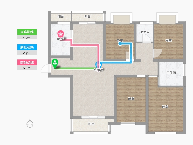 江苏省-镇江市-大亚第一城·玺园-107.00-户型库-动静线