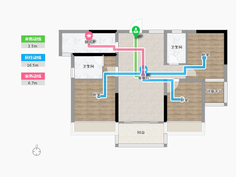 广东省-汕头市-御海天韵雅园-80.45-户型库-动静线