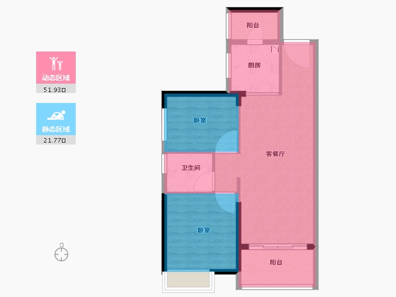 广东省-广州市-悦江上品-66.00-户型库-动静分区