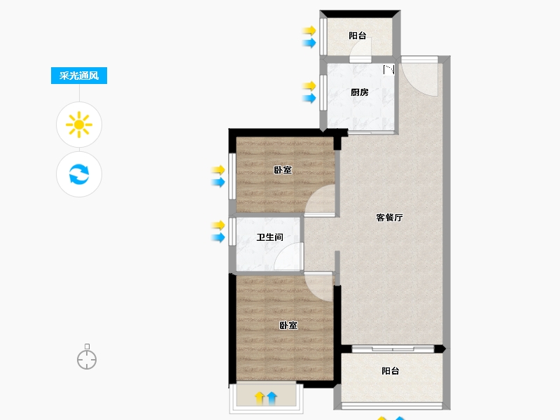 广东省-广州市-悦江上品-66.00-户型库-采光通风