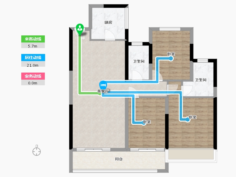 浙江省-温州市-乐清雍华园-94.01-户型库-动静线