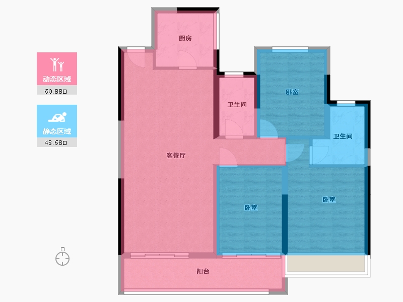 浙江省-温州市-乐清雍华园-94.01-户型库-动静分区