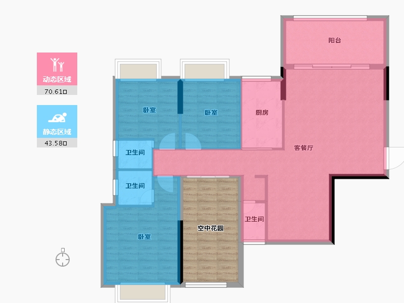 广东省-汕头市-凯顺丽园-118.40-户型库-动静分区