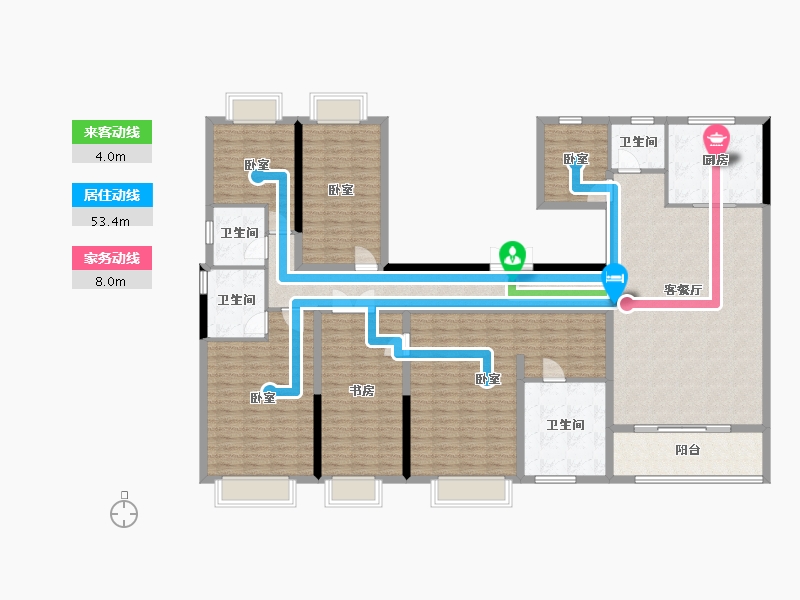 河南省-郑州市-美林上苑-192.40-户型库-动静线