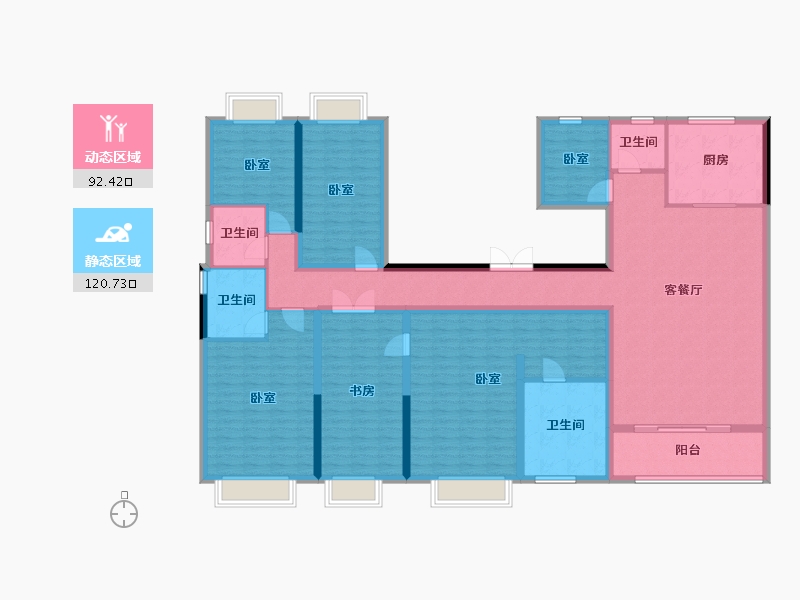 河南省-郑州市-美林上苑-192.40-户型库-动静分区