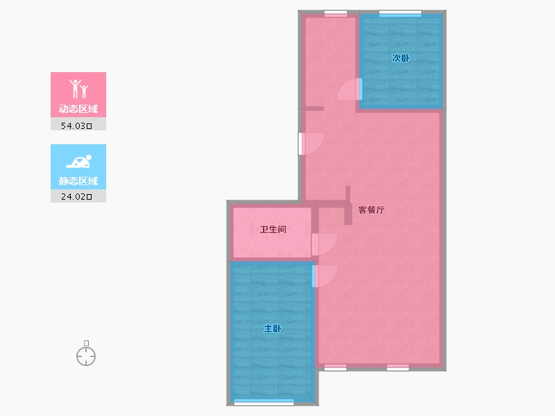 吉林省-长春市-兴泰东郡.天著-69.82-户型库-动静分区