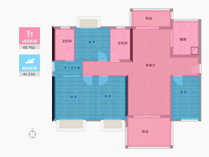 广东省-汕尾市-保利海德公馆-99.91-户型库-动静分区