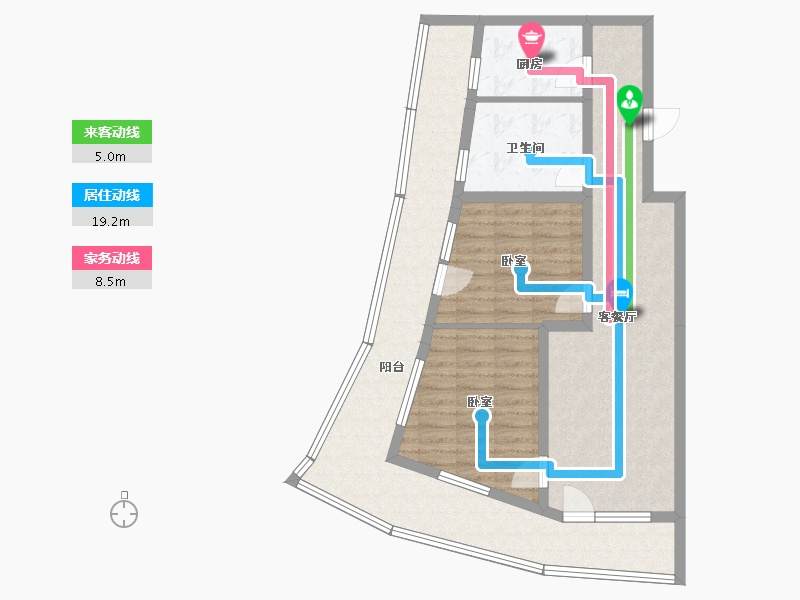 辽宁省-葫芦岛市-海天印象-90.46-户型库-动静线