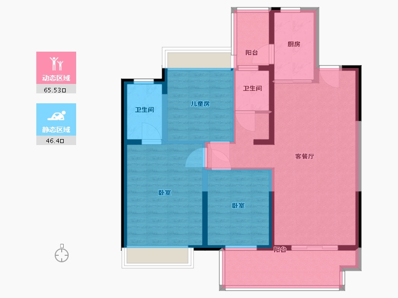 江苏省-镇江市-中企·檀悦名居-100.01-户型库-动静分区