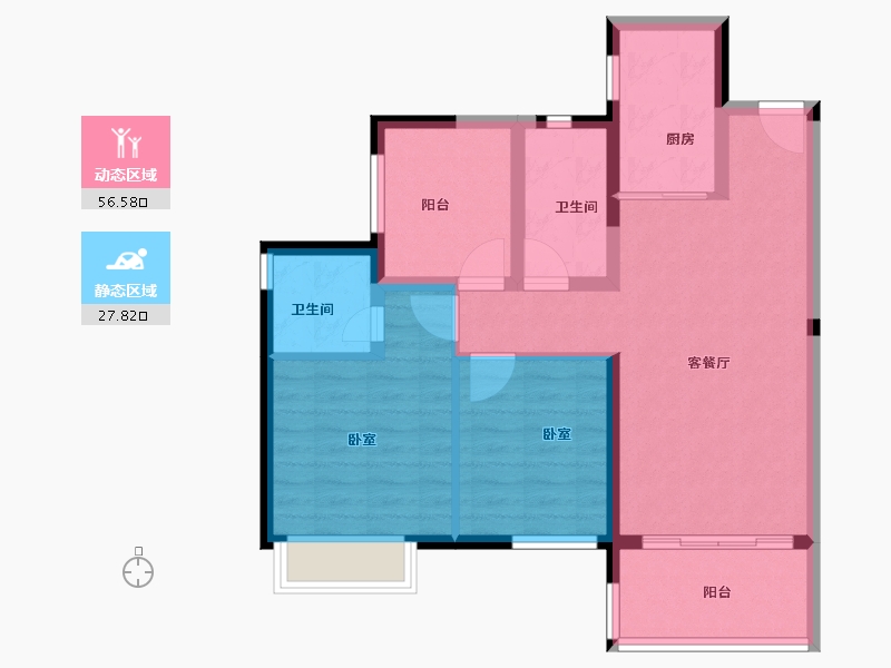 广东省-佛山市-保利中交大都汇-74.99-户型库-动静分区