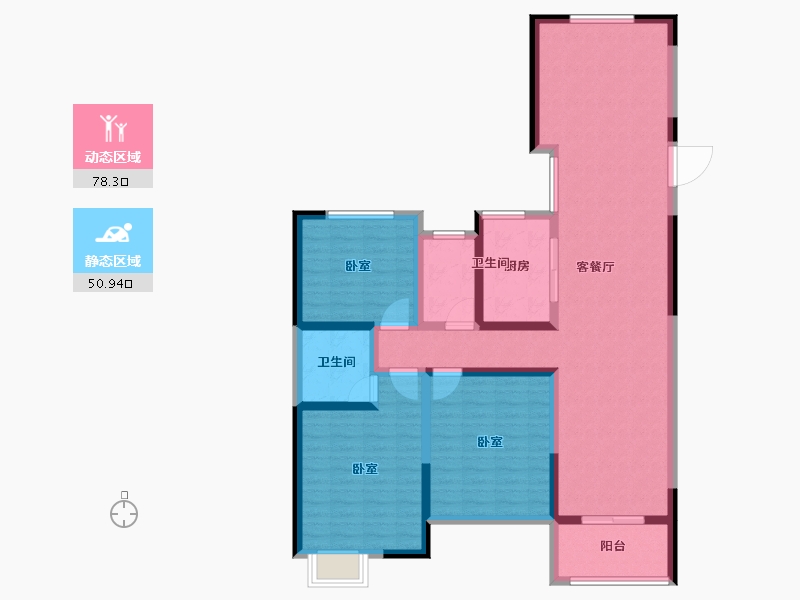 河南省-开封市-弘阳燕澜府-115.62-户型库-动静分区