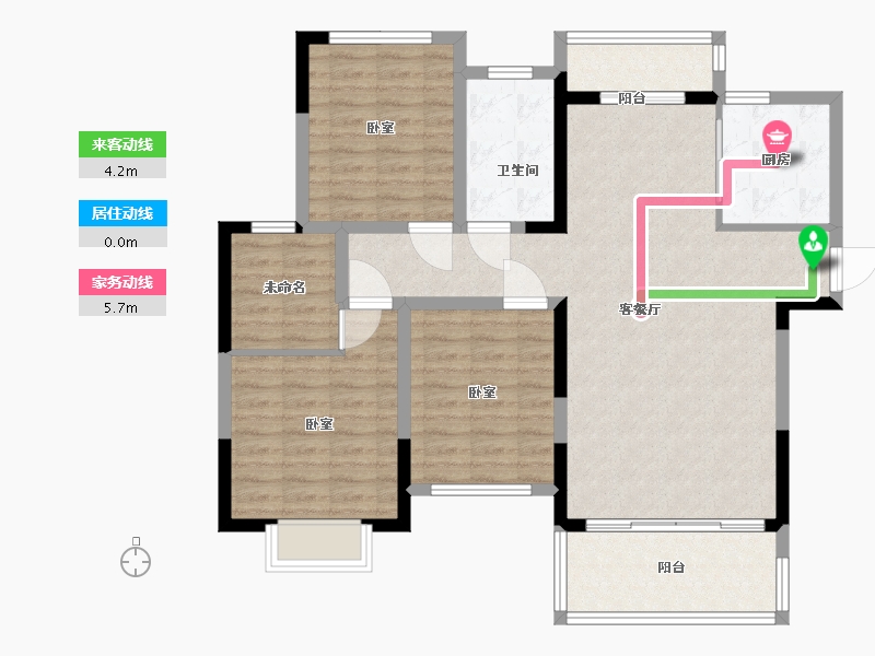 湖南省-湘潭市-金沅公馆-103.00-户型库-动静线