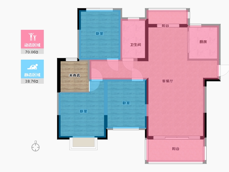 湖南省-湘潭市-金沅公馆-103.00-户型库-动静分区