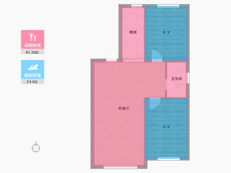 吉林省-长春市-万龙建阳府-61.58-户型库-动静分区