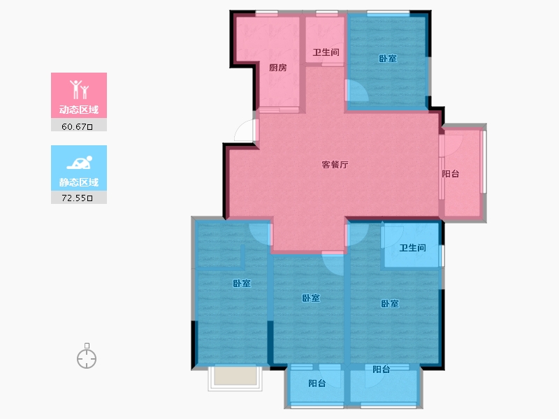 山东省-青岛市-广润熙悦-118.01-户型库-动静分区