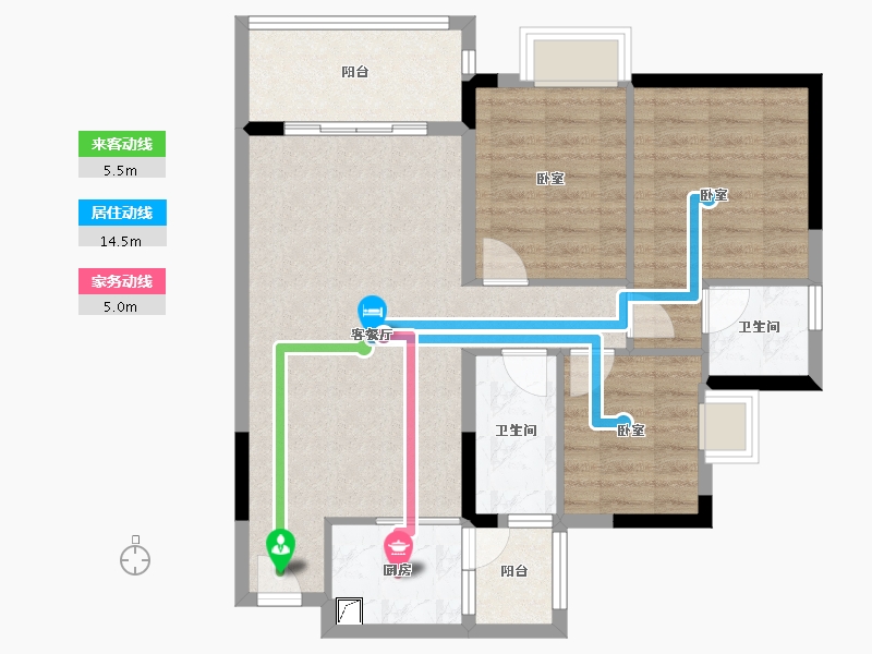 广东省-惠州市-海伦堡海伦虹-80.36-户型库-动静线