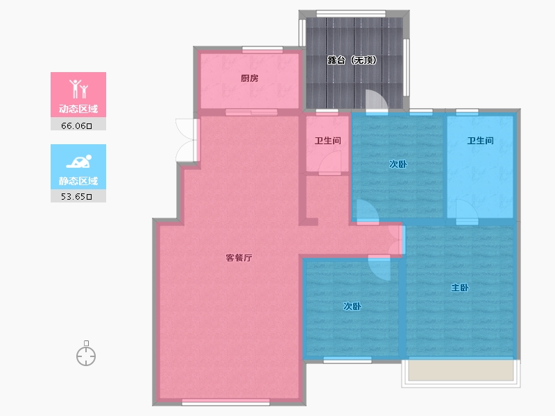 吉林省-长春市-高新君園-119.52-户型库-动静分区