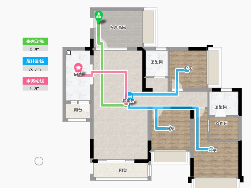 广东省-梅州市-创杰·璟苑-97.82-户型库-动静线