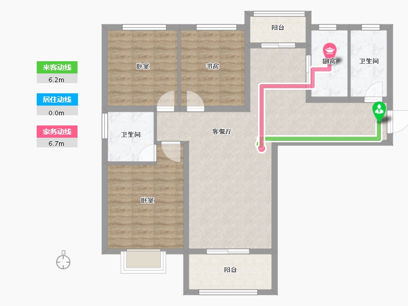 陕西省-西安市-永泽五里州-97.25-户型库-动静线