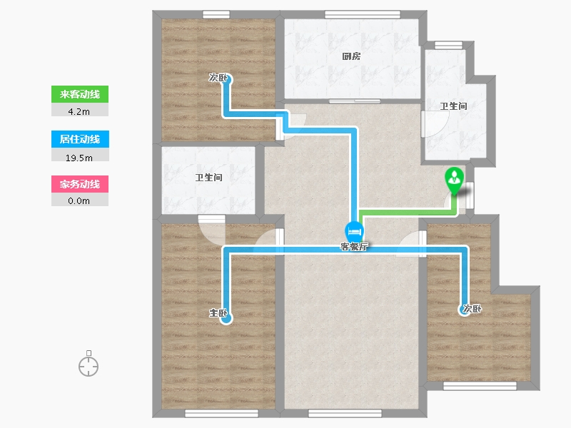 吉林省-长春市-豪邦四季经典荣域-102.79-户型库-动静线