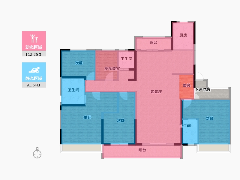 山东省-泰安市-碧桂园翡丽公园-191.01-户型库-动静分区