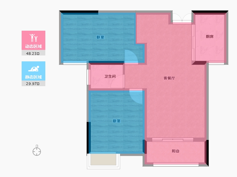 河南省-开封市-翔龙世纪城-70.30-户型库-动静分区