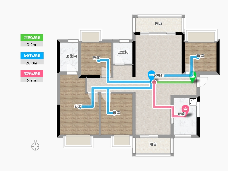 广东省-汕尾市-保利海德公馆-91.84-户型库-动静线