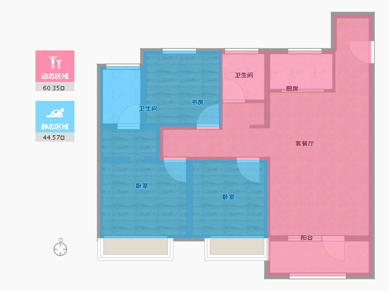 山东省-青岛市-金地锦宸-93.00-户型库-动静分区