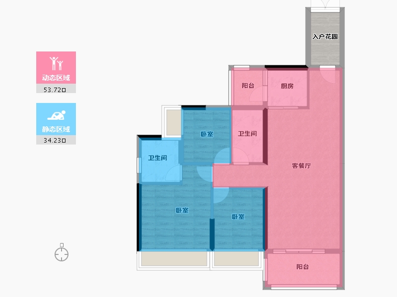 广东省-湛江市-嘉豪城市花园-82.85-户型库-动静分区