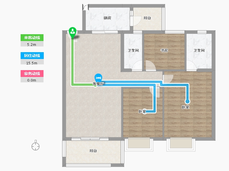 广东省-江门市-新会玉圭园-102.16-户型库-动静线