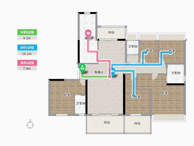 广东省-湛江市-碧桂园三期.盛世名门-183.94-户型库-动静线