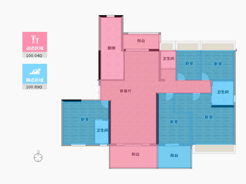 广东省-湛江市-碧桂园三期.盛世名门-183.94-户型库-动静分区