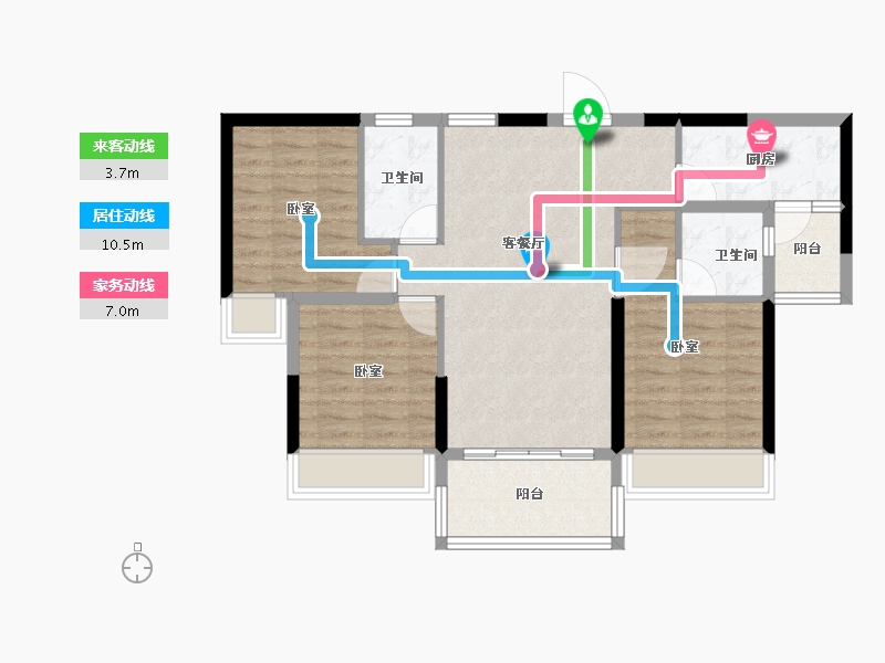 广东省-江门市-江门碧桂园凤凰城-80.94-户型库-动静线