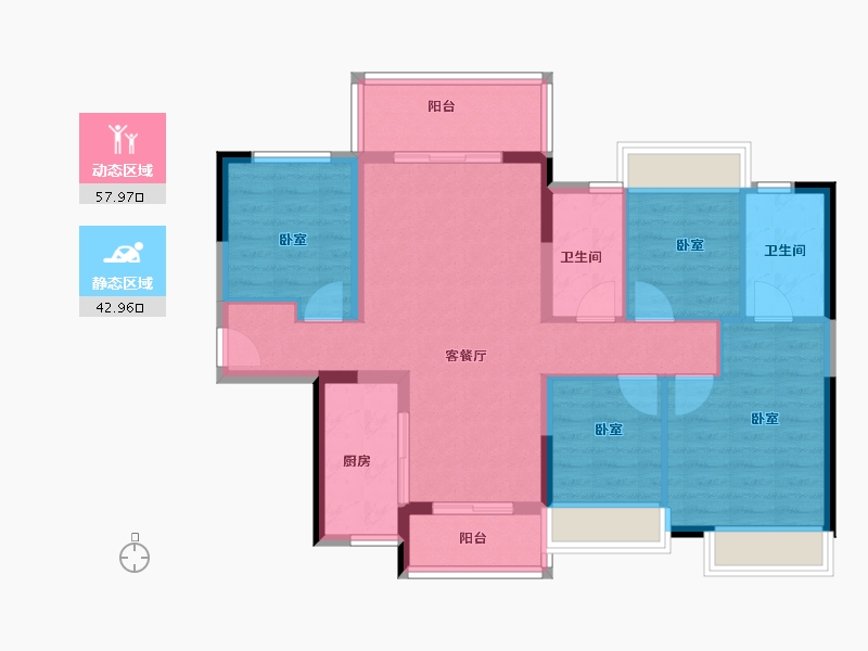 广东省-佛山市-招商悦府-90.00-户型库-动静分区