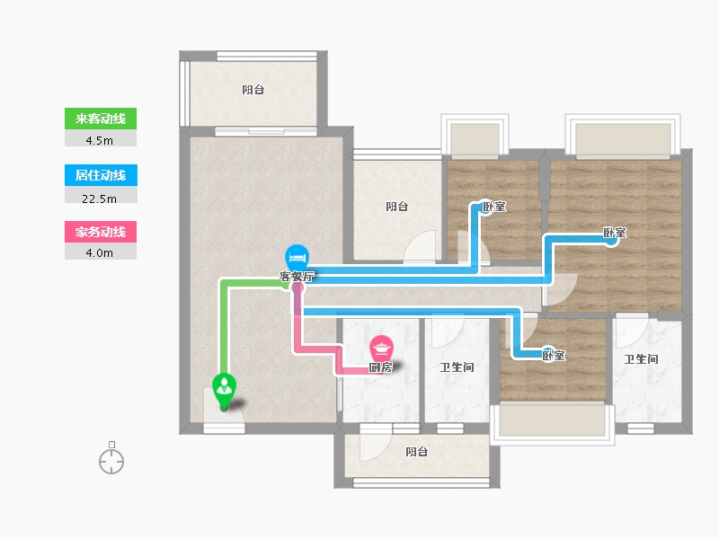 广东省-江门市-博富南湖壹號-80.41-户型库-动静线