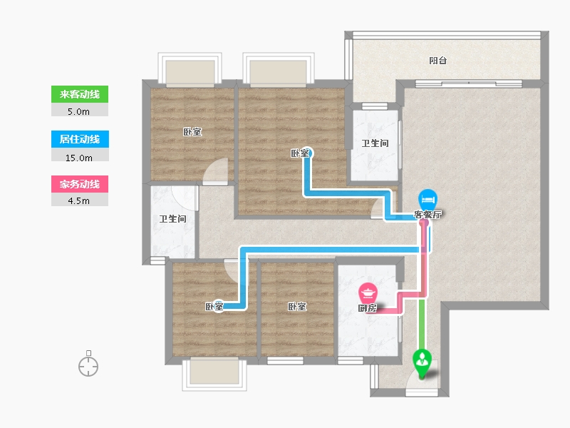 广东省-河源市-育茗.龙福家园-99.95-户型库-动静线