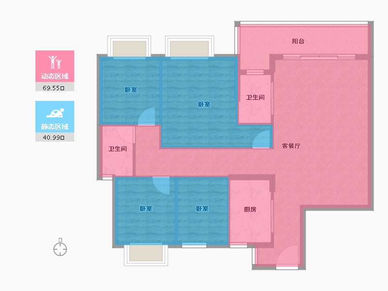 广东省-河源市-育茗.龙福家园-99.95-户型库-动静分区